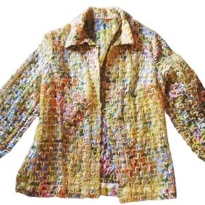 FUN vintage jacket - yellow with sequins